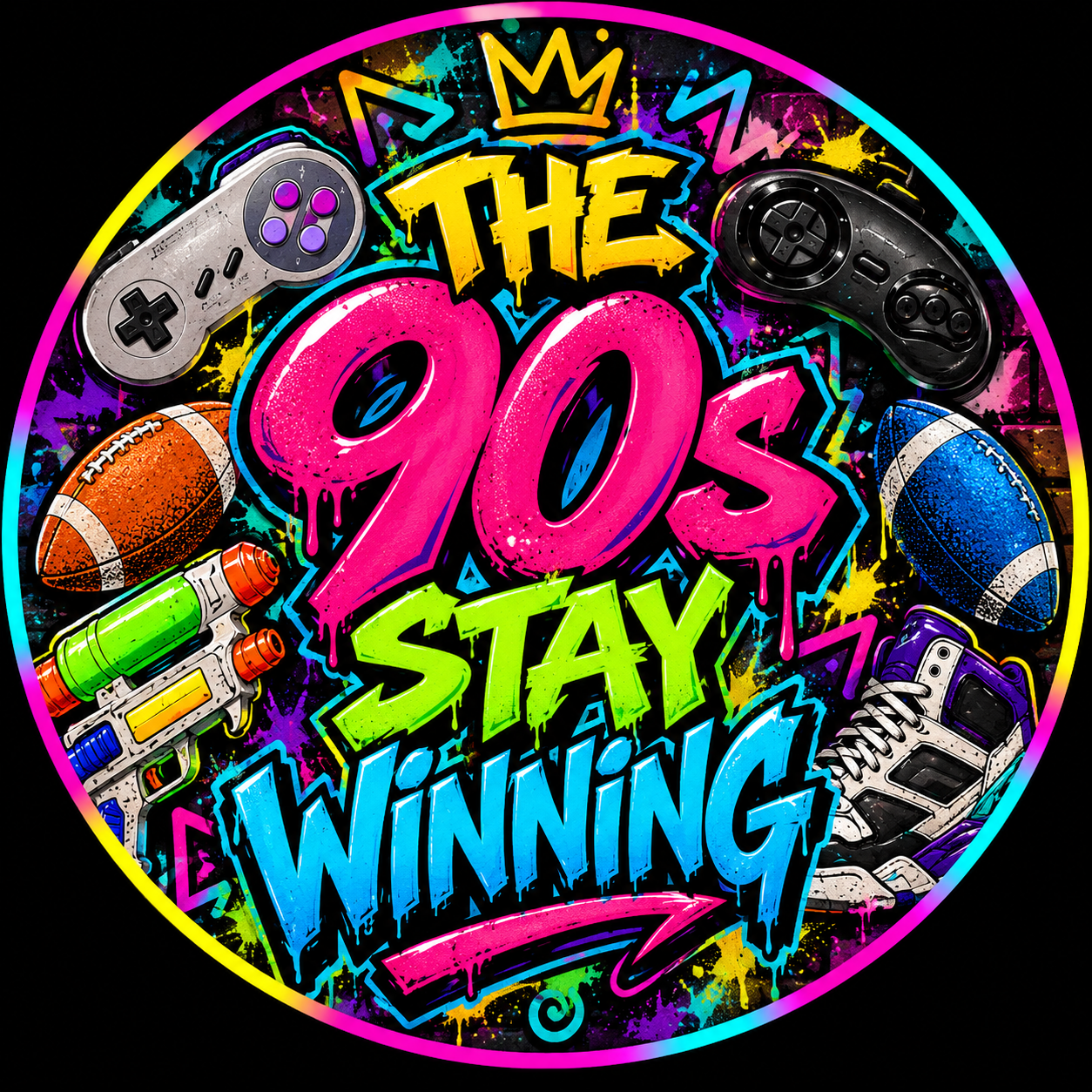 The 90s Stay Winning logo